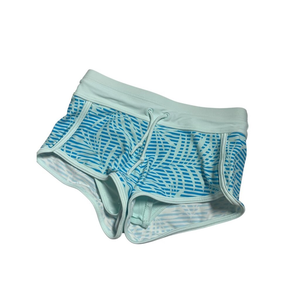 Athleta Girl Cannonball 2.0 Swim‎ Shorts XS/6 Blue Tropical Print